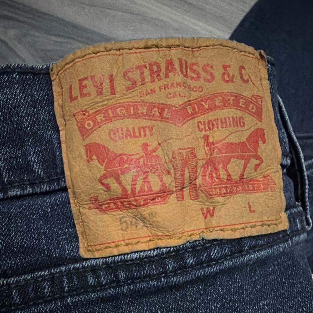 Levi’s 500 Series Men’s Jeans Big & Tall 54 Dark Wash Blue Tapered Stretch